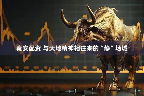 秦安配资 与天地精神相往来的“静”场域