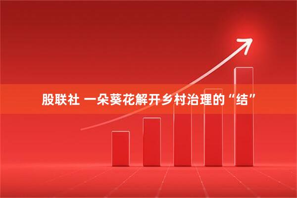 股联社 一朵葵花解开乡村治理的“结”