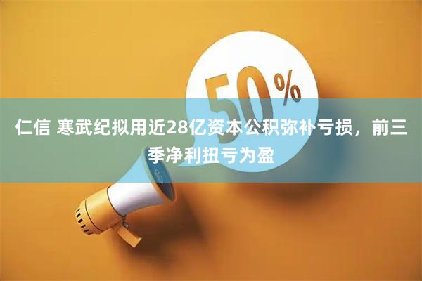 仁信 寒武纪拟用近28亿资本公积弥补亏损，前三季净利扭亏为盈