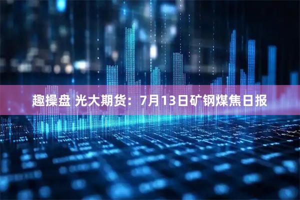 趣操盘 光大期货：7月13日矿钢煤焦日报