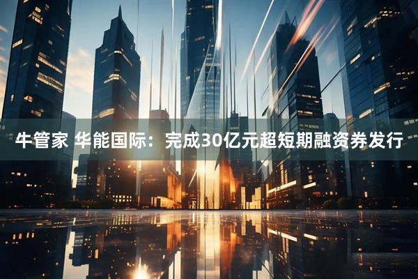 牛管家 华能国际：完成30亿元超短期融资券发行